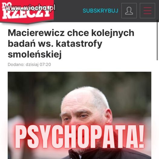 Jeszcze nie opulikował jednego raportu
