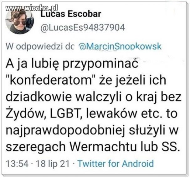 Niewykluczone że tak było