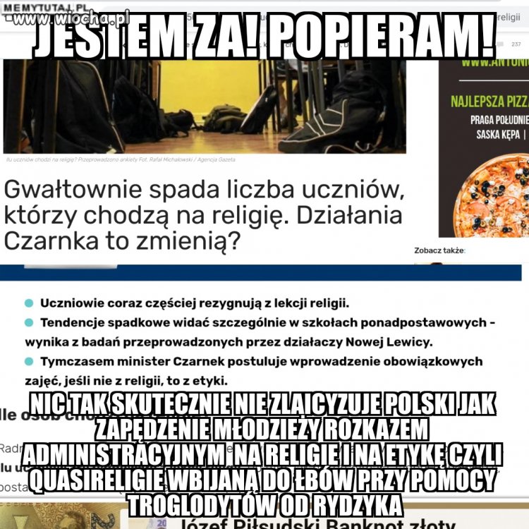 Czarnek zmusi młodzież do kochania Boga...