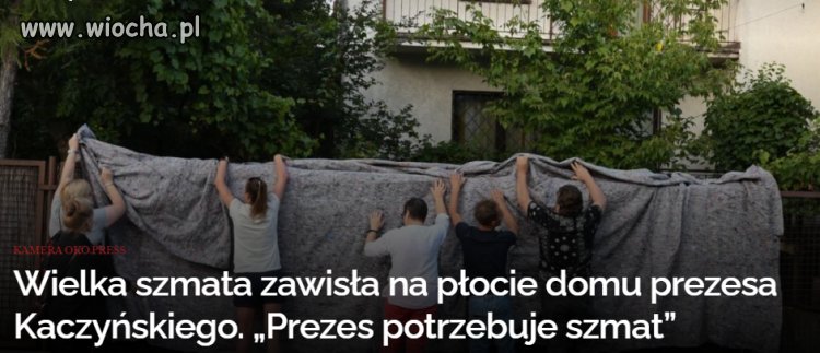 Kukiz na płocie kaczora