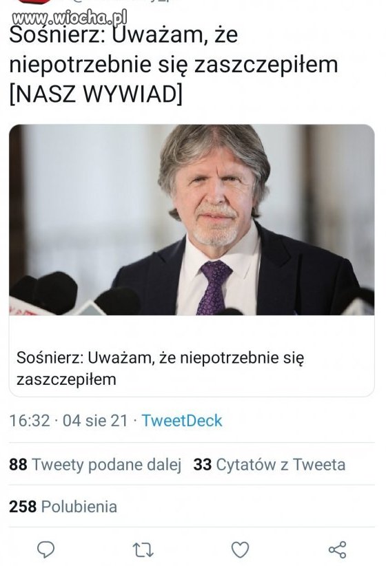 Niegdysiejszy minister zdrowia