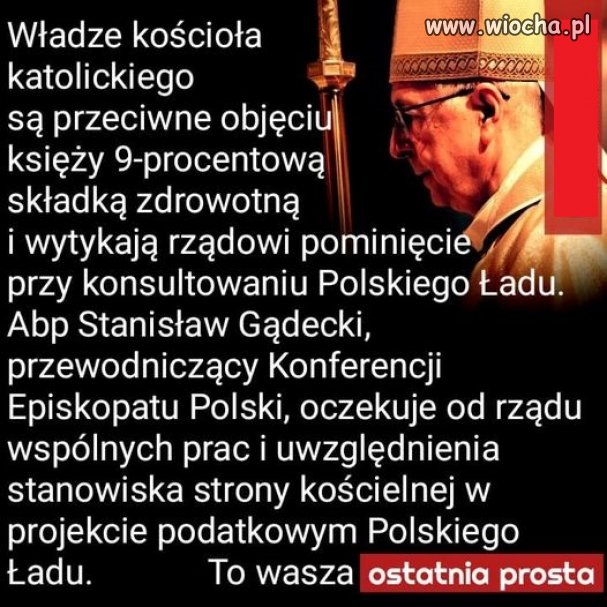 Tak bez konsultacji z watykańskim okupantem ?