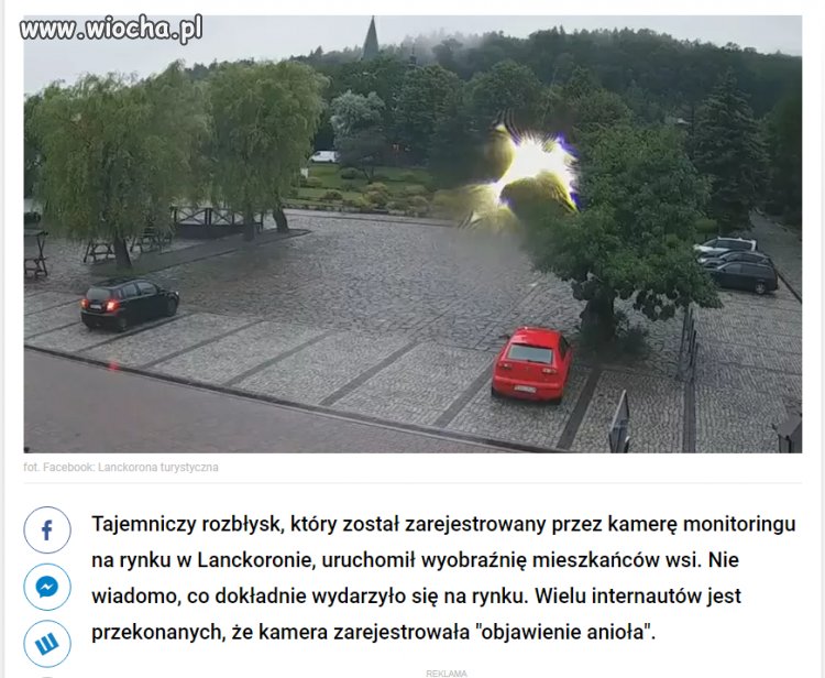 Lanckorona. Tajemniczy rozbłysk na rynku. 