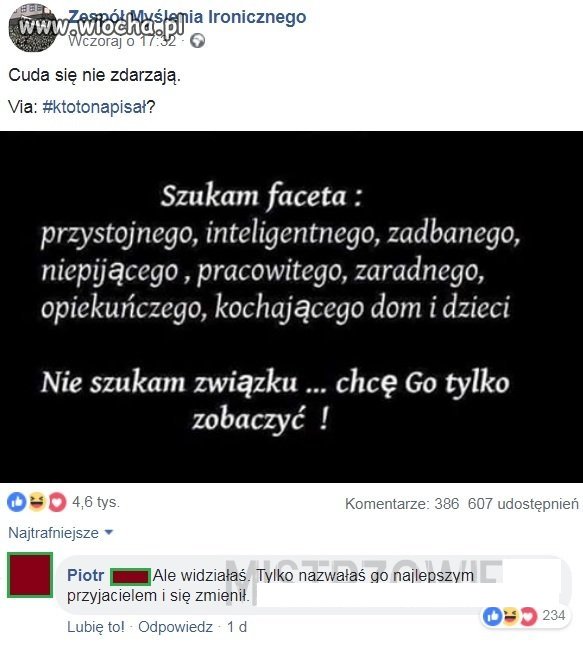 Szuka faceta!