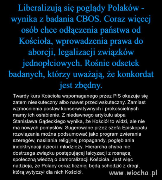 Im więcej propagandy PiSu i sekty kościoła...