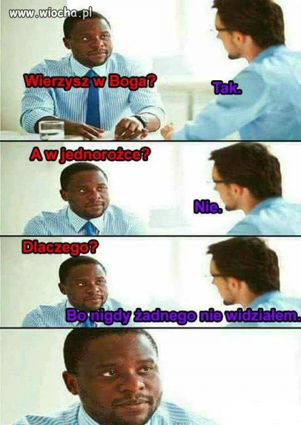 I tak właśnie wygląda  wiara