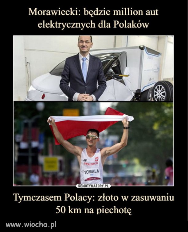Polacy dalej na piechote, po obietnicach Morawieckiego...