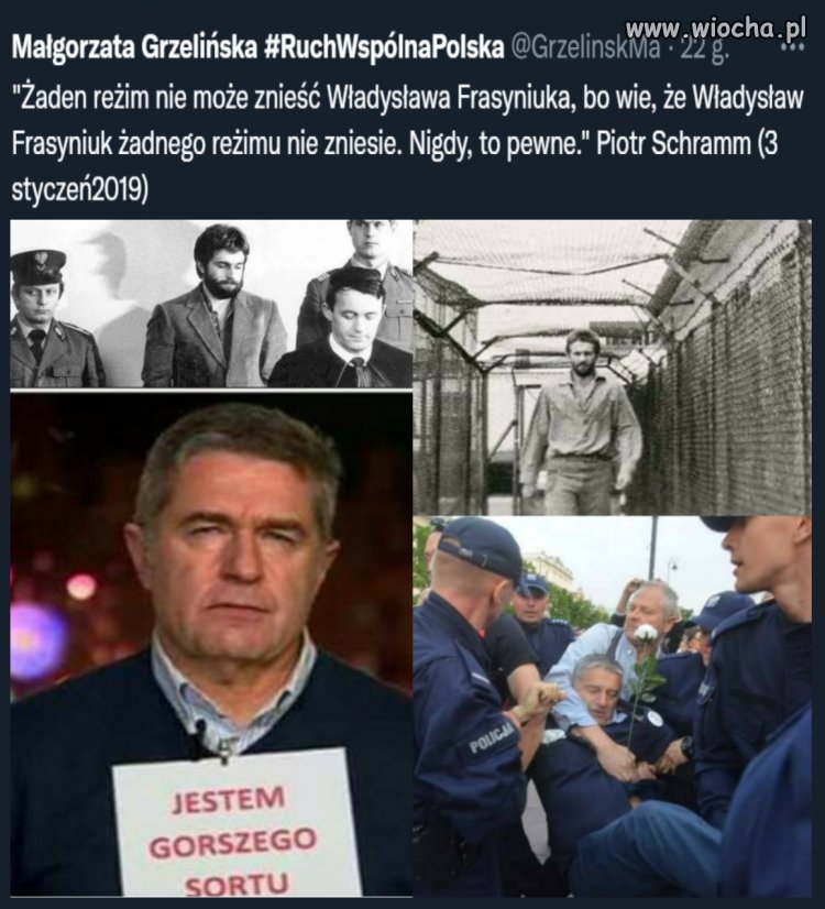 Żaden reżim nie może go znieść , bo wie, że on  żadnego reżimu nie zniesie. 