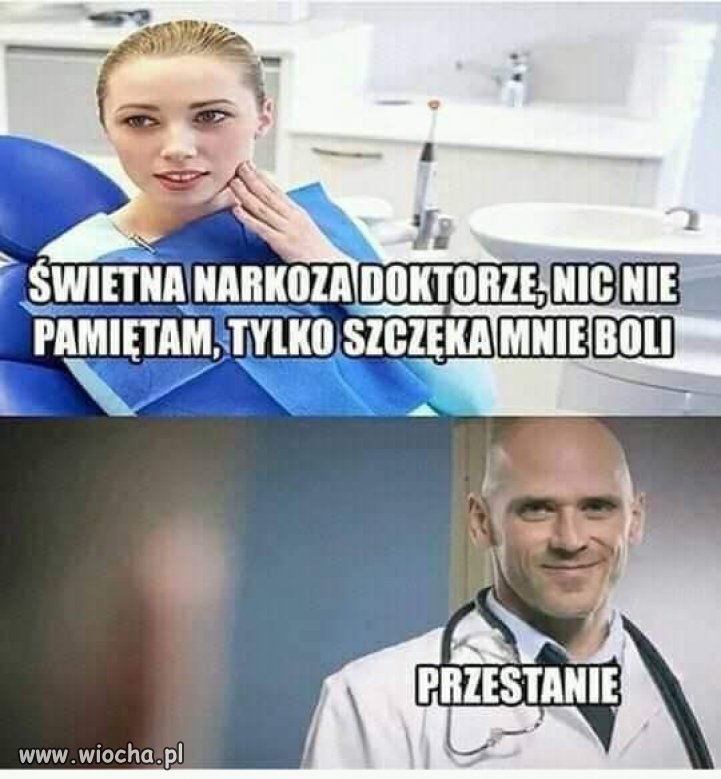 Narkoza przez uderzenie pałką w potylicę?