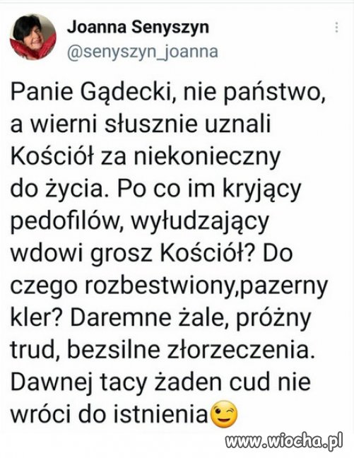 Już panika w sekcie kościoła, wiernych coraz mniej