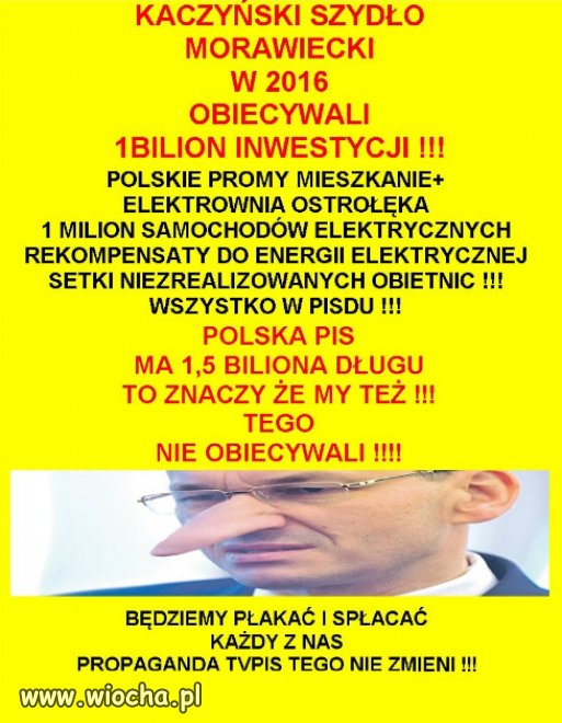 Tyle warte obiecanki cacanki PiSu...oszukali wszystkich!