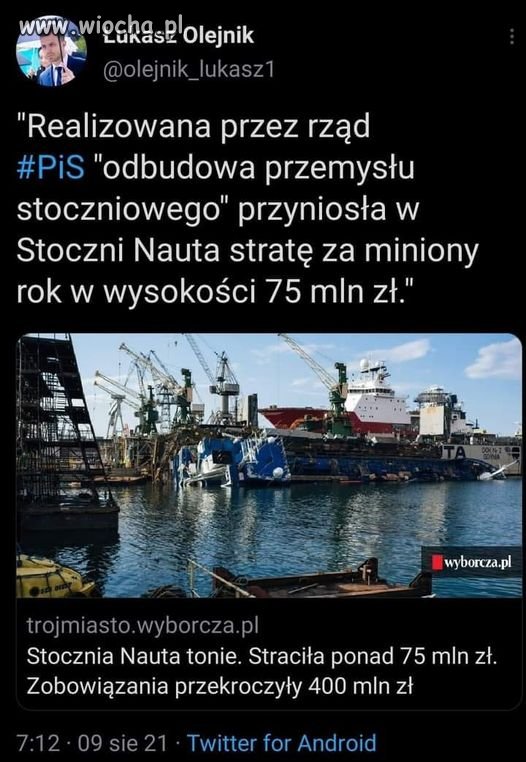 A co nie przyniosło strat za tego pseudo rządu