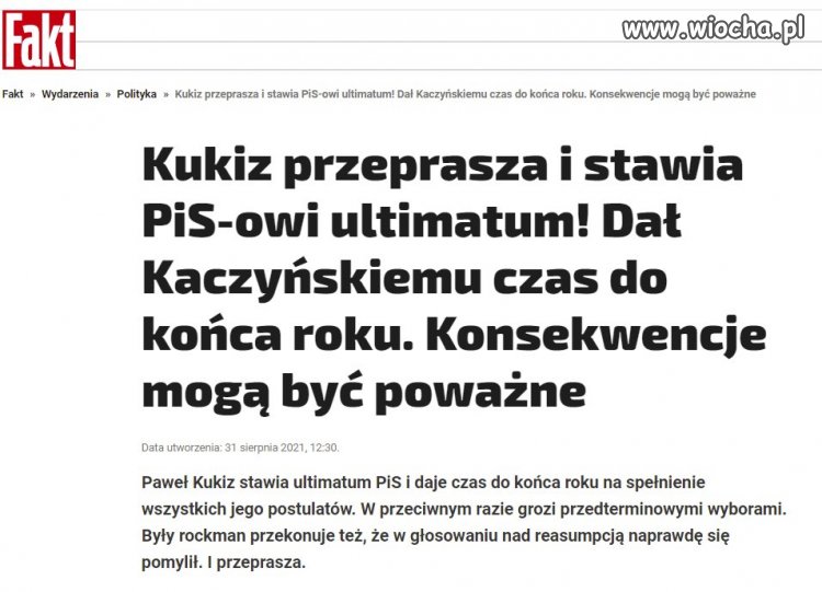 Ale zaraz po reasumpcji to śmiał się z PiSem i machał z uśmiechem do opozycji.