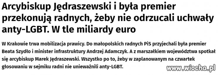 Małopolska niech z kasy zrezygnuje