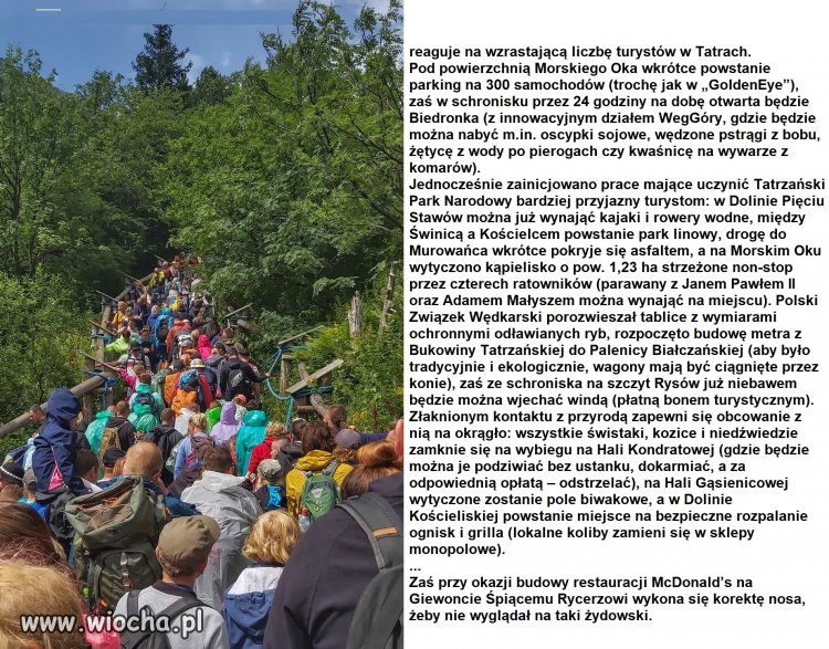 Nowy Polski Ład zajmie się tłumami nad Morskim Okiem