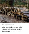 PiS chce wyciąć 270 ha lasów 