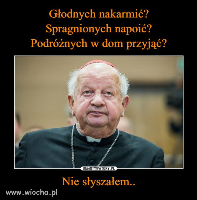 Zapomniane `chrzescijanskie wartosci`, tylko kasa.