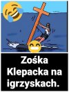 Coś  nie pomogło te jej klepanie