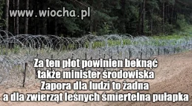 To są wnyki a nie płot graniczny 
