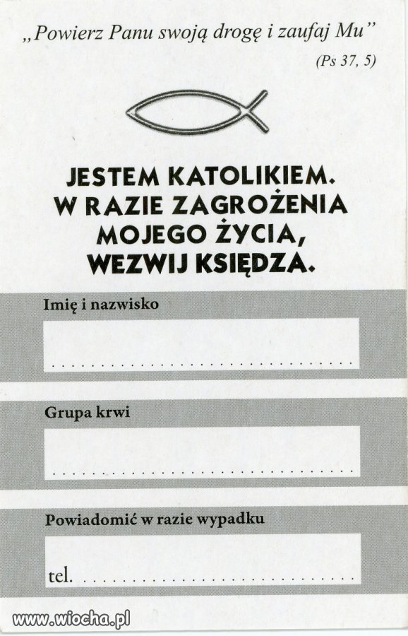 Drodzy katolicy, powierzcie swoje zdrowie zgodnie z wiarą, wystawiając ją na próbę i dając Panu dowód swego zaufania. Nam zostawcie resztę karetek. 