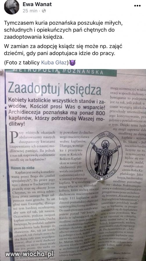 …a w zamian za adopcję, ksiądz może zająć się dziećmi!!!