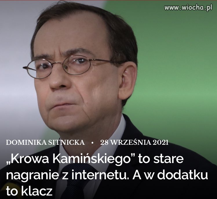 Krowa jak to krowa w konia się zmieniła i Kamińskiemu 