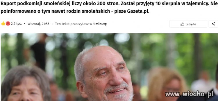 Obiecywał i podobno opublikował