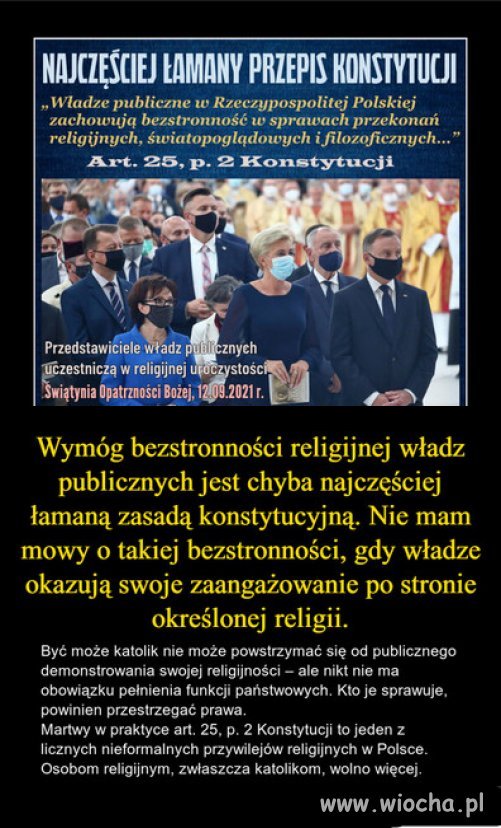 Najczęściej łamany przepis konstytucji...