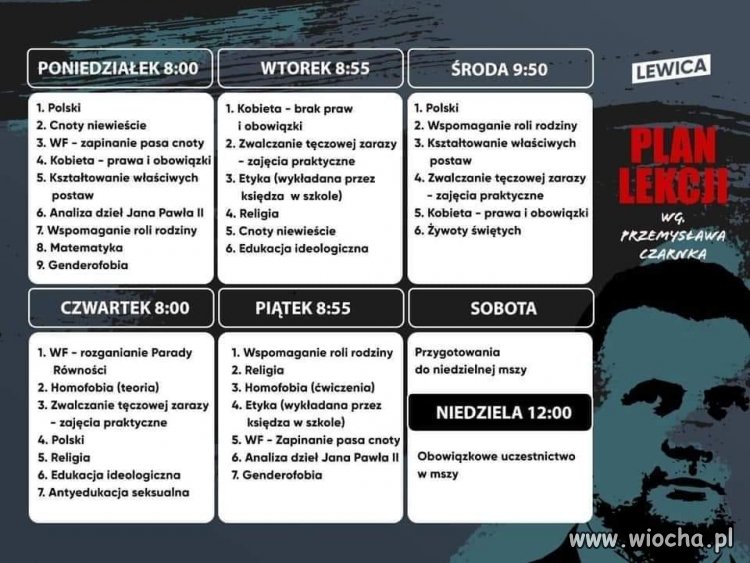 Opracowywany jest nowy plan lekcji