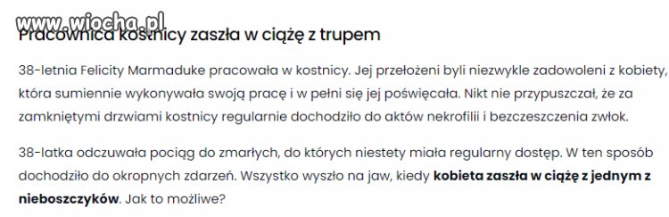 Trup spłodził dziecko (?)