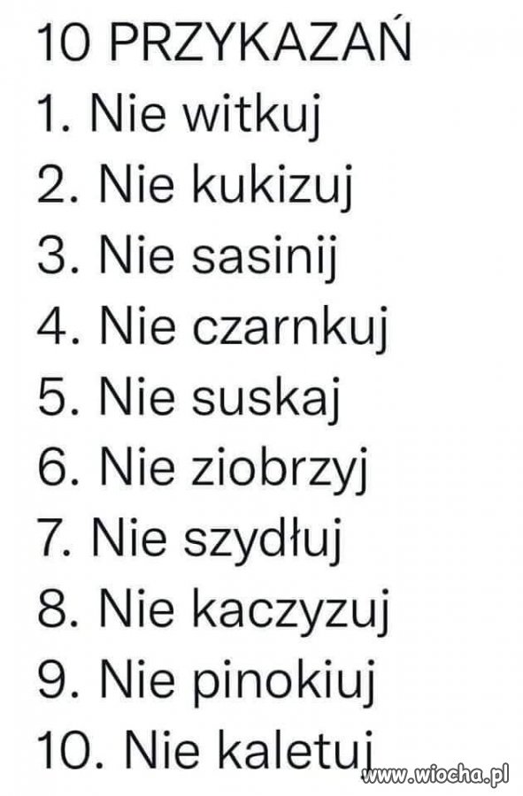 10 przykazań 