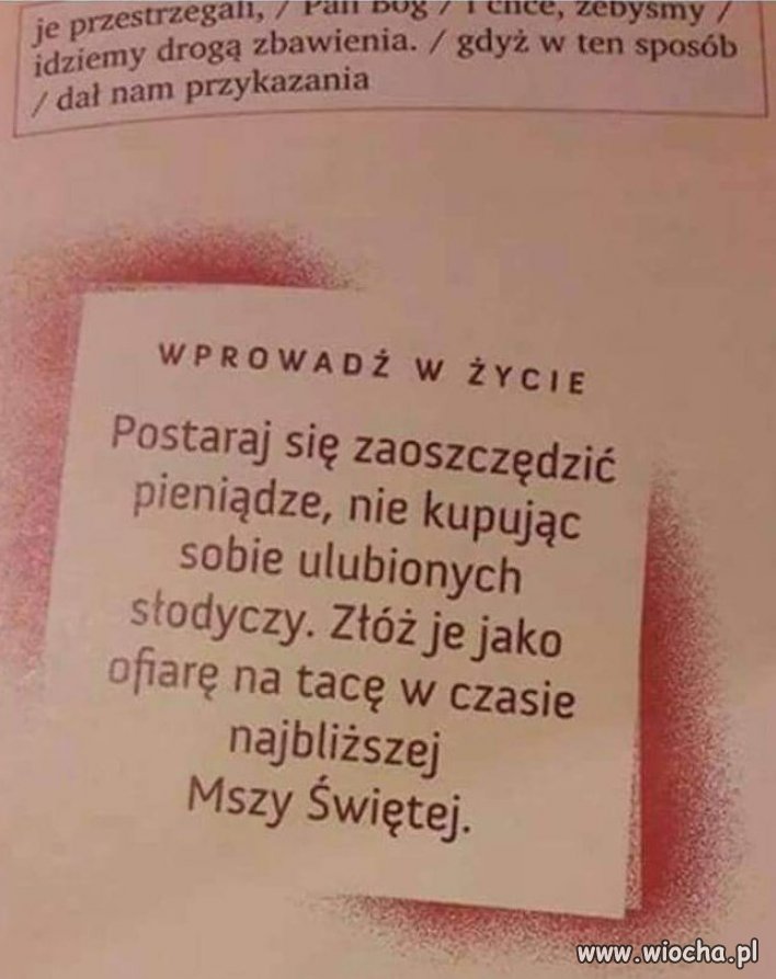 Tymczasem w podręczniku do religii takie porady. Co sądzicie?