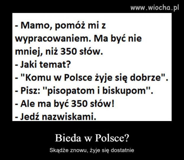 Co 20. Polak żyje w skrajnym ubóstwie.