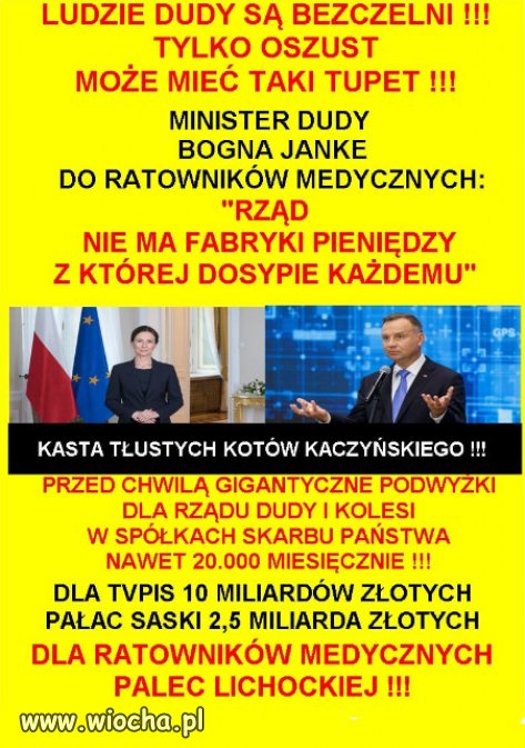 Ten Rząd jest naprawdę bezczelny, pazerny i bez honoru.
