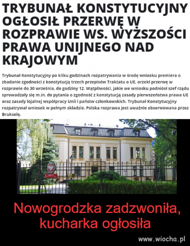 Nowogrodzka zadzwoniła