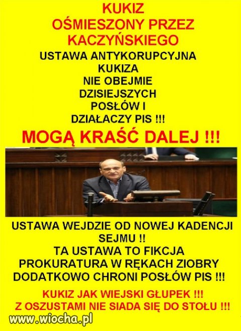 KUKIZ OŚMIESZONY PRZEZ KACZYŃSKIEGO