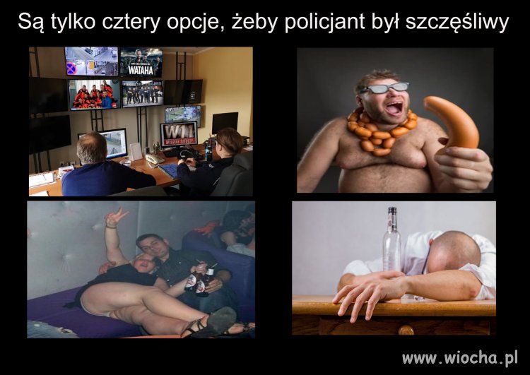 Szczęśliwy policjant.