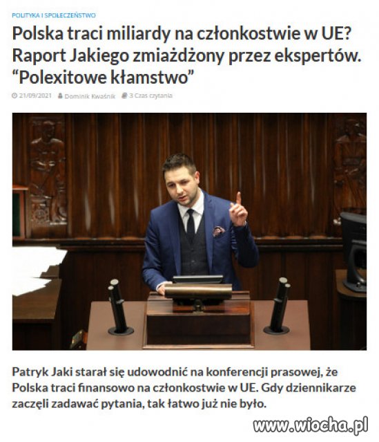 Jaki trzyma poziom intelektualny Ziobro... 0+0=0