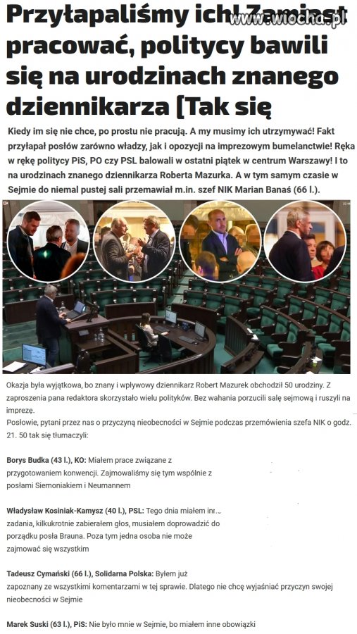 A wy dalej łykacie to co mówią i piszą w