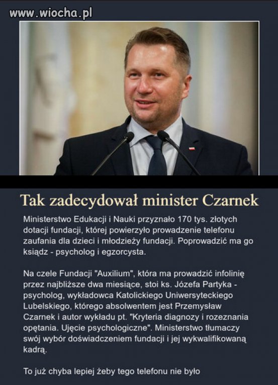 Minister Edukacji i Nauki promuje egzorcyste z KUL