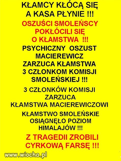 KŁAMSTWO SMOLEŃSKIE OSIĄGNĘŁO POZIOM HIMALAJÓW 