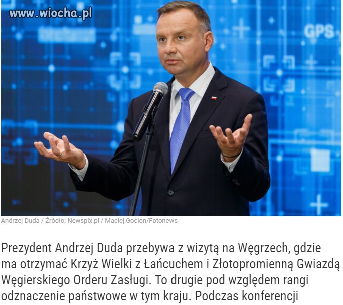 A kiedy Duda odznaczy Orbana
