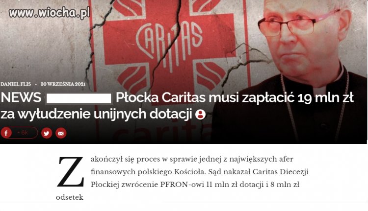 Teraz caritas szuka bogatych darczyńców