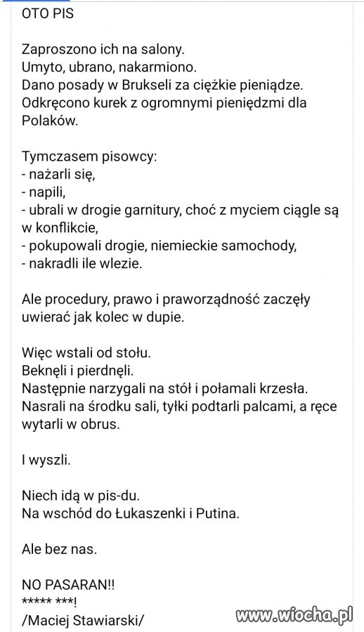 Oto PIS Dobrazmiana, nowyład, wstajemyzkolan PiS