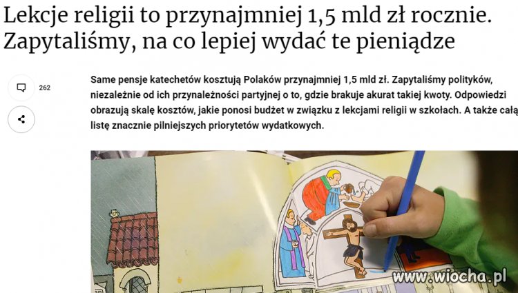 Może by katolicy wzieli na siebie utrzymanie