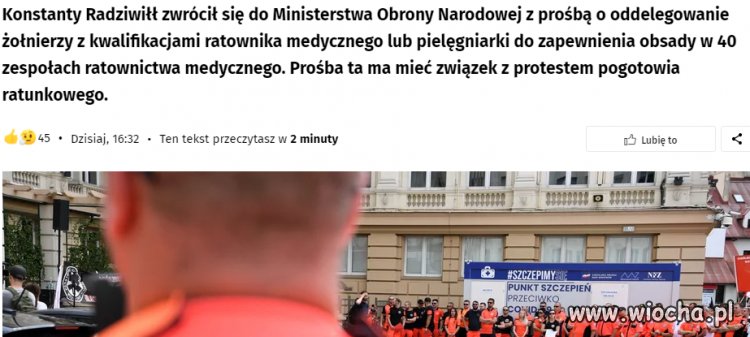 Na razie tylko ratownicy medyczni