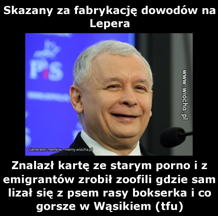 Skazany za fabrykację dowodów na Lepera