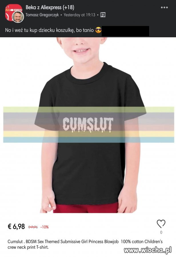 Koszulka do szkoły z AliExpress