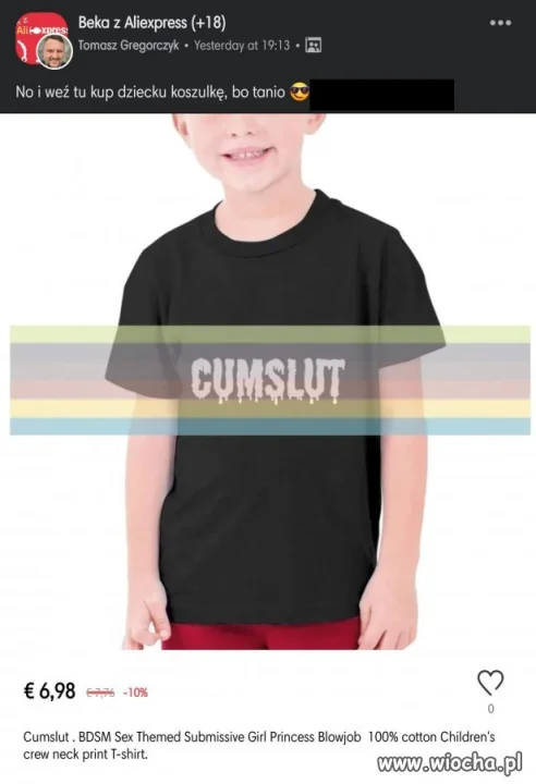 Koszulka do szkoły z AliExpress