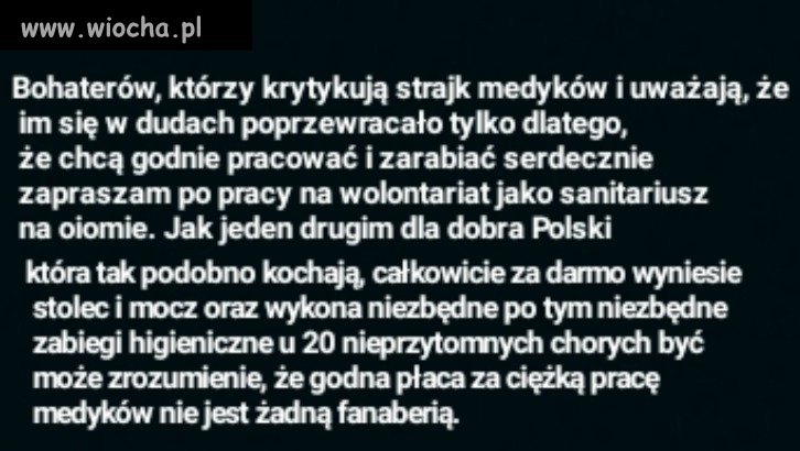 O hejcie na protestujących medyków